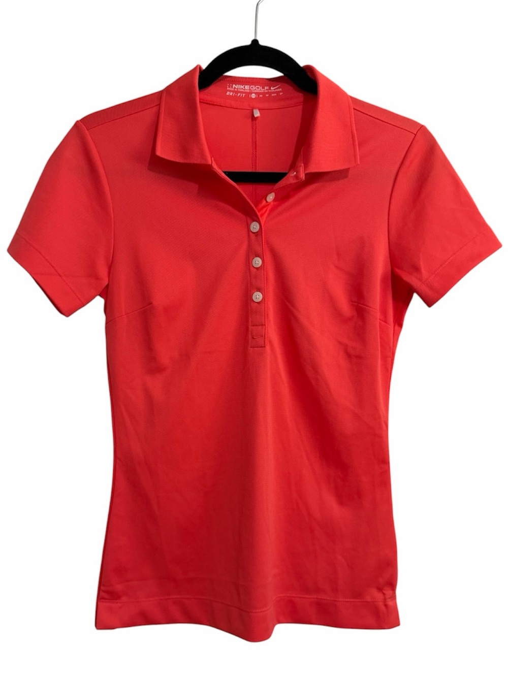 Nike Golf Dri-FIT Polo Shirt Women’s XS Coral Pink Short Sleeve Performance Top